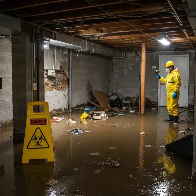 Flooded Basement Electrical Hazard in Dilley, TX Property